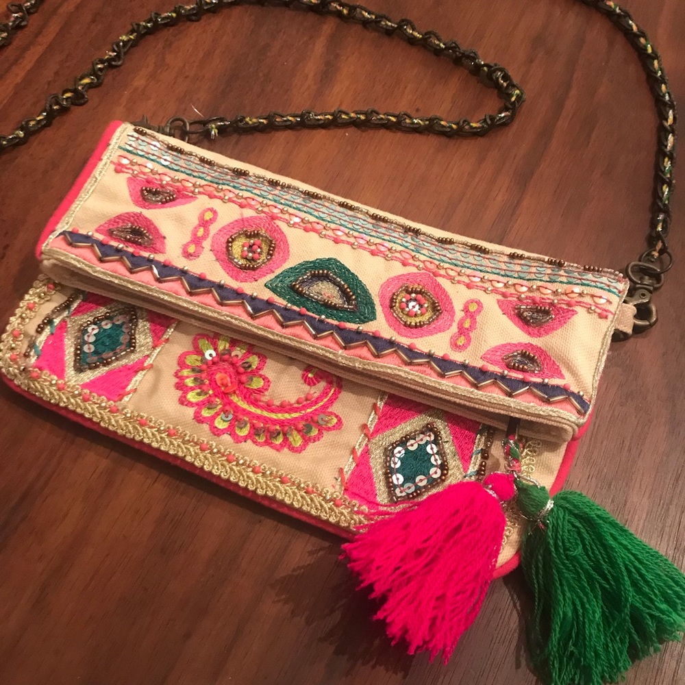 Aldo Beaded Boho Purse Clutch